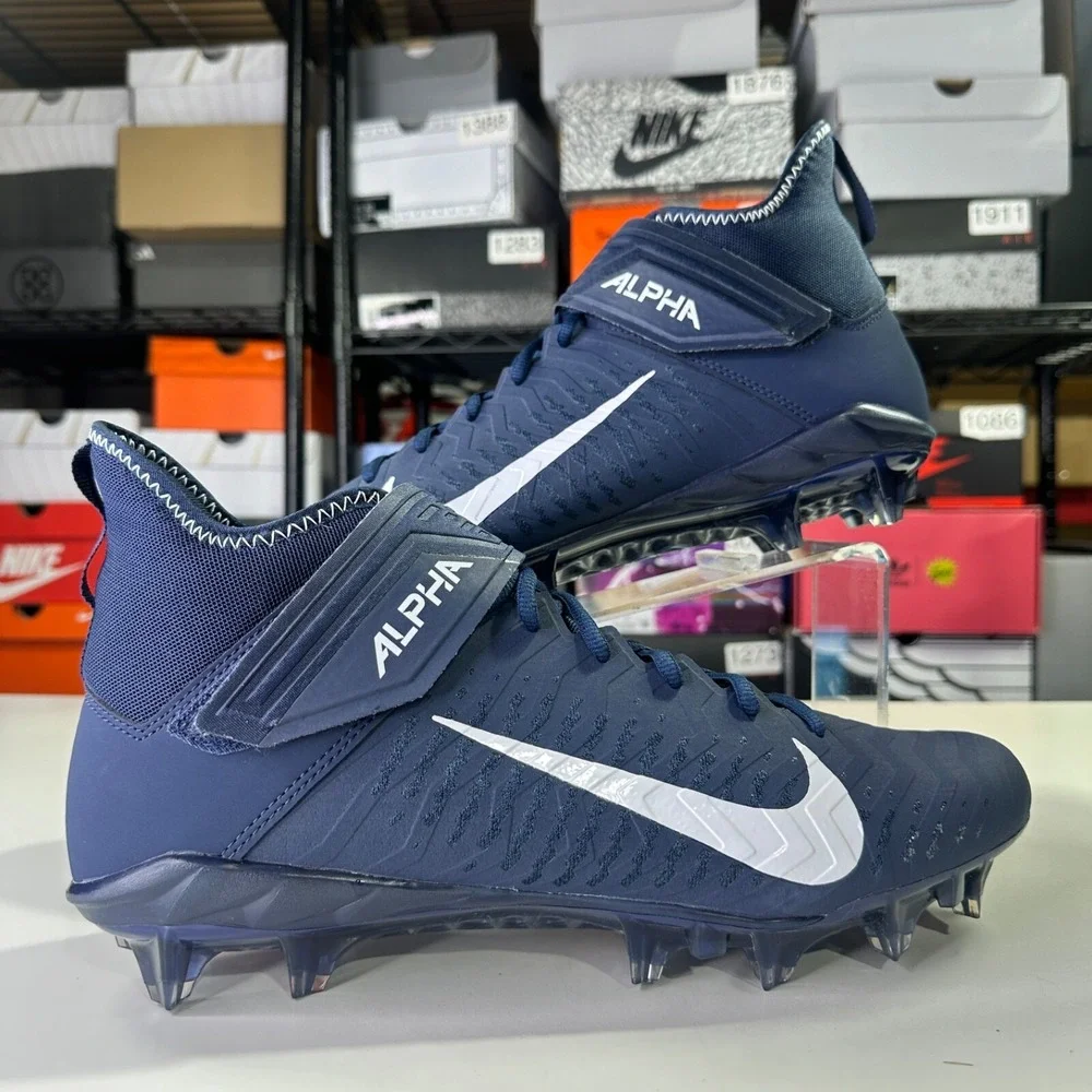 Nike Alpha Menace Pro 2 Football Lineman Cleat College Navy Elite Blue Size 13.5